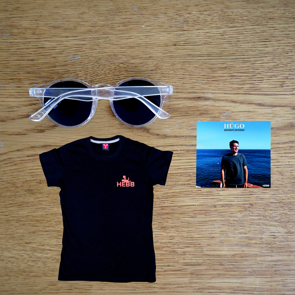 Bundle CD HÜGO - Instants intenses + T-shirt HEBB Noir + Lunette de soleil HEBB