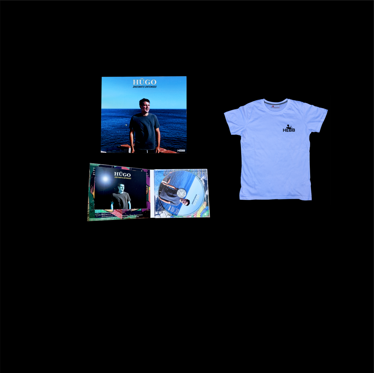 Pack CD HÜGO - Instants intense + T-shirt HEBB