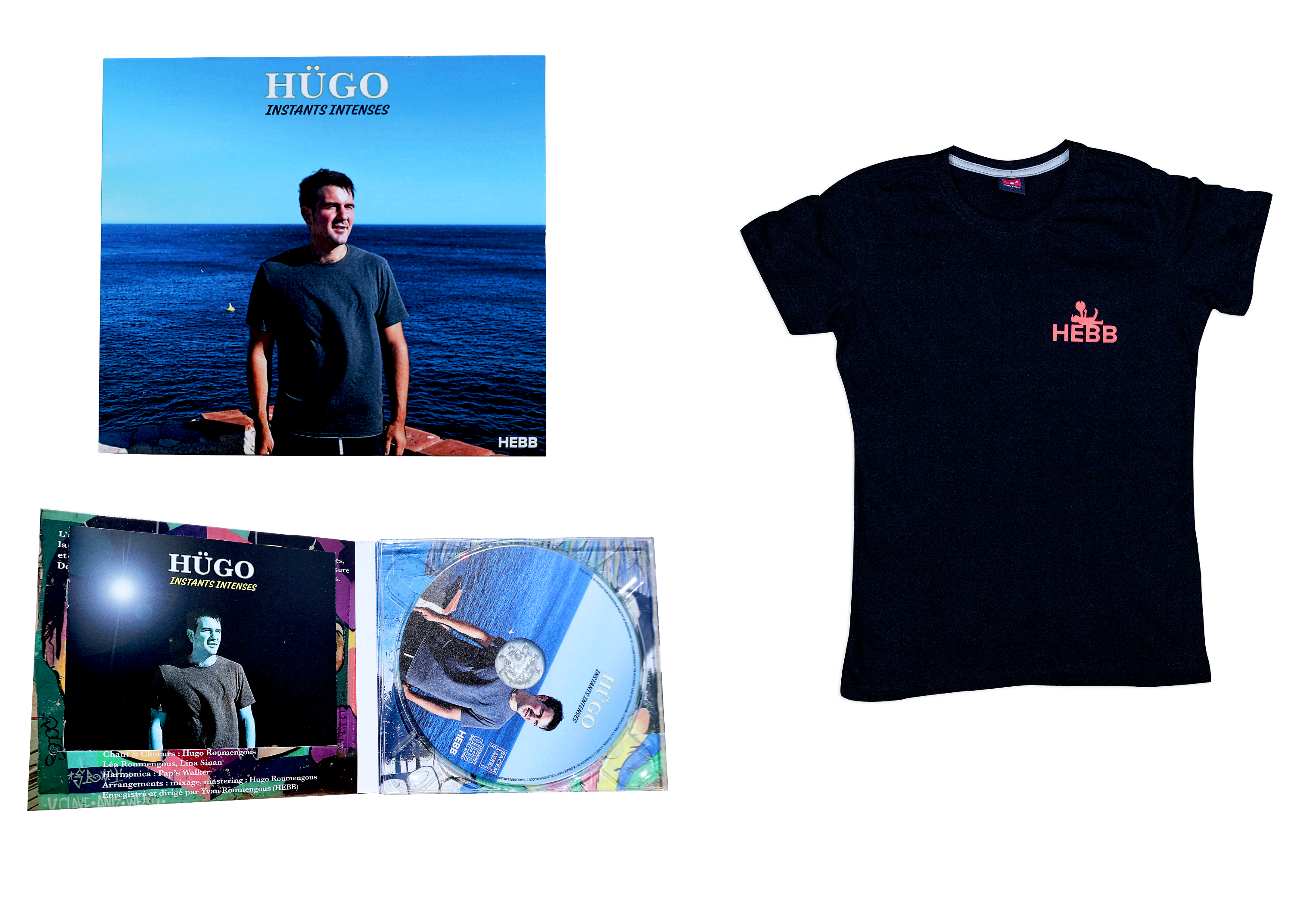 Pack CD HÜGO - Instants intenses + T-shirt HEBB Unisexe Coton bio